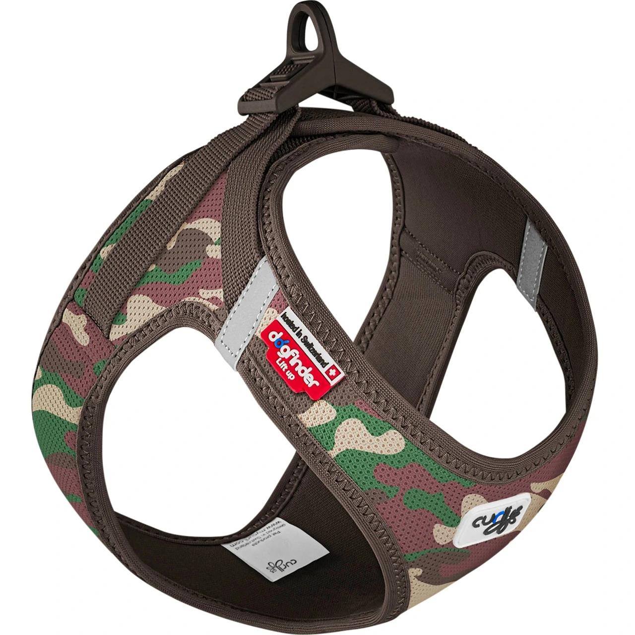 Curli Vest Hundesele Clasp Air Mesh XL Camo - let og sikker sele til store hunde